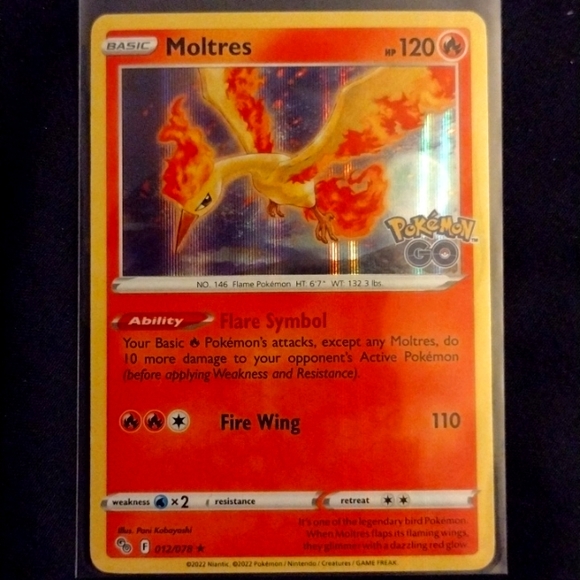 Pokemon | Toys | Pokemon Go 222 Moltres2 Holographic Card | Poshmark